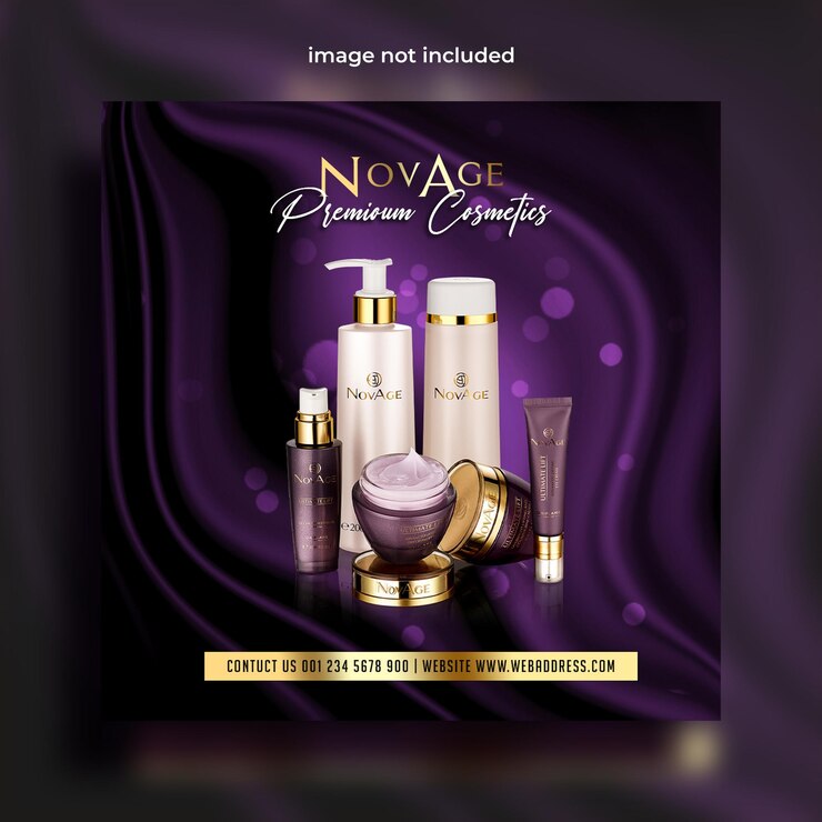 Nuovi prodotti di bellezza cosmetici social media post banner design Premium Psd