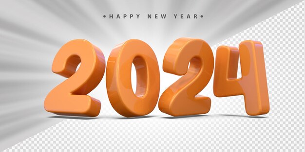 Nuovo anno 2024 3D