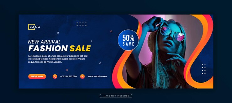 Nuovo arrivo moda vendita post sui social media e modello di progettazione banner web