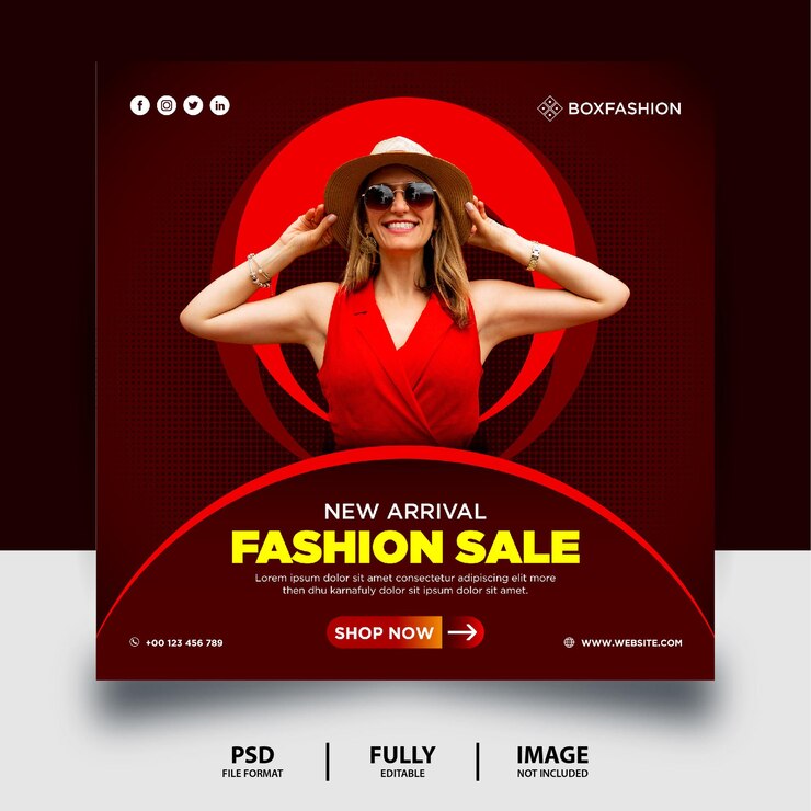 Nuovo arrivo moda vendita social media post banner
