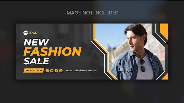 Nuovo design del modello di copertina di facebook di vendita di moda