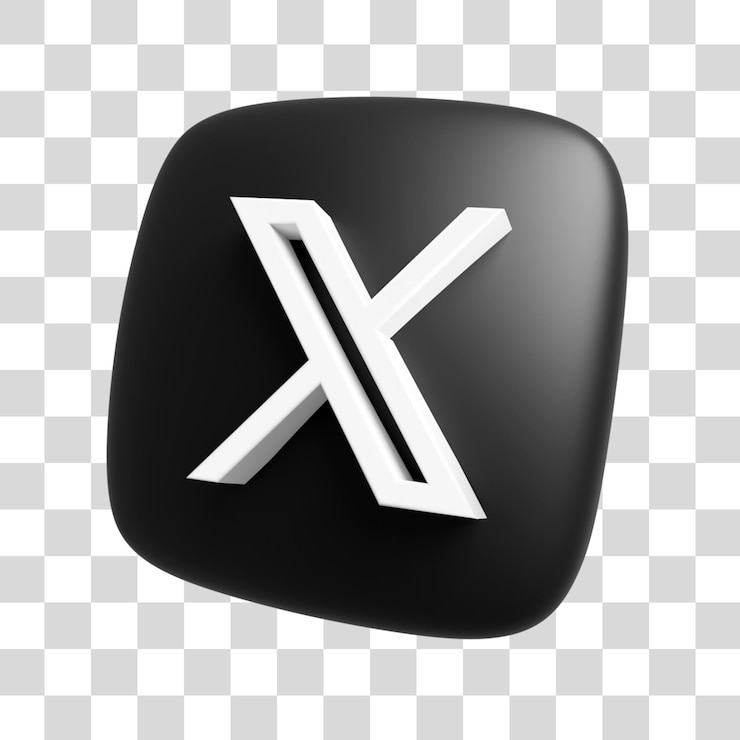 Nuovo logo 3D di Twitter X