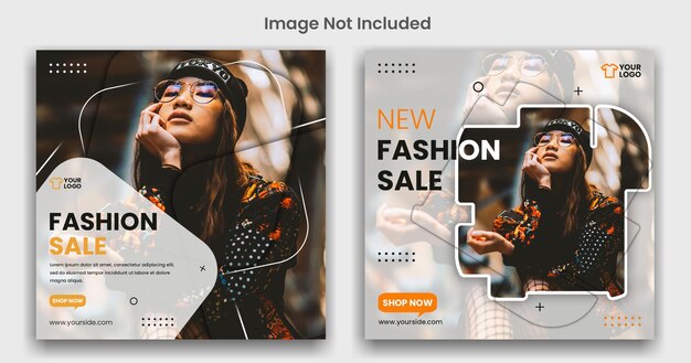 Nuovo modello di post instagram di social media di vendita di moda