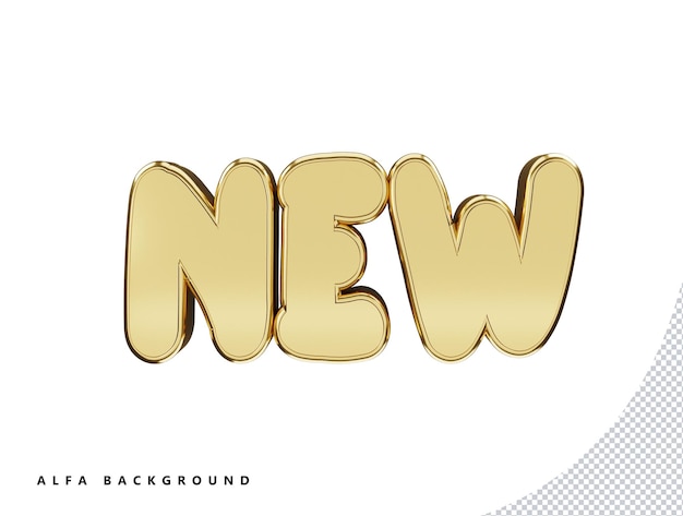 Nuovo numero d'oro con rendering 3d