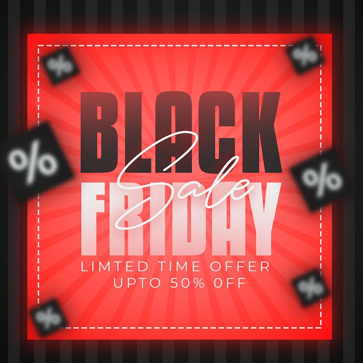 PSD nuovo sfondo alla moda del manifesto della copertura del banner web di vendita del black friday