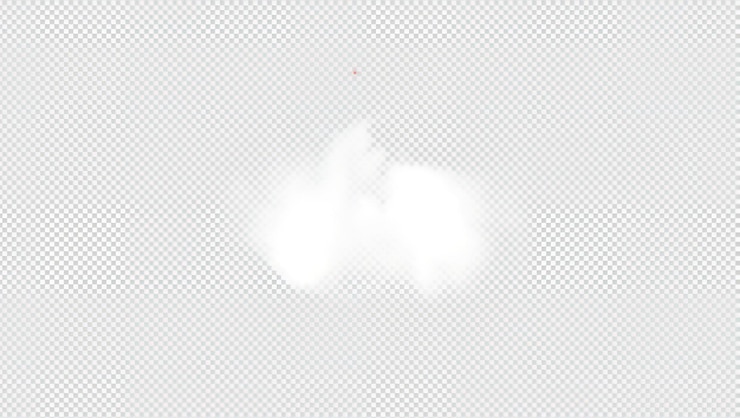 PSD nuvem branca isolada em fundo transparente png