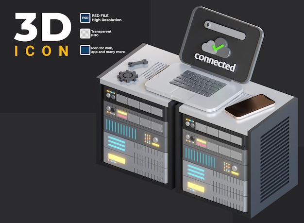 nuvem de computador 3D