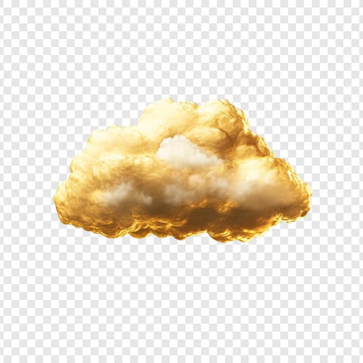 PSD nuvem dourada, luxo, riqueza, céu, paisagem de sonho.