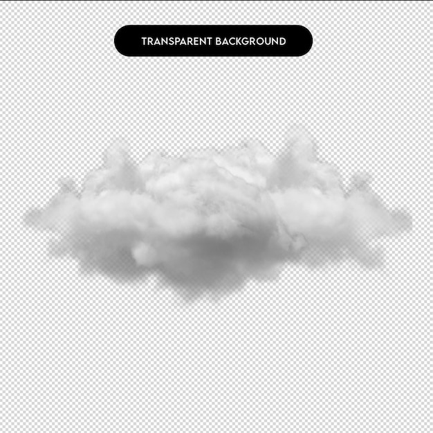 Nuvem realista PNG Nuvem isolada de alta resolução com fundo transparente para o tempo do céu