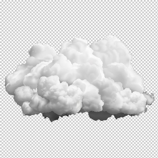 nuvens brancas isoladas em fundo transparente