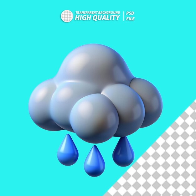 PSD nuvens com chuva png