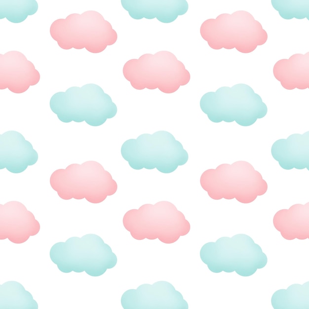 Nuvens cor-de-rosa e azuis repetindo padrão raster