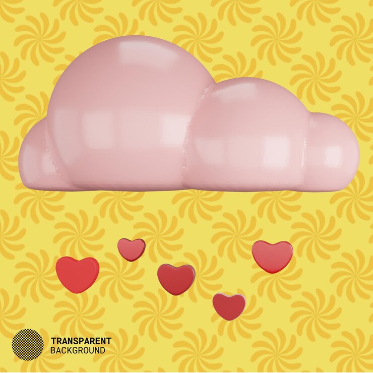 PSD nuvens e chuva de amor