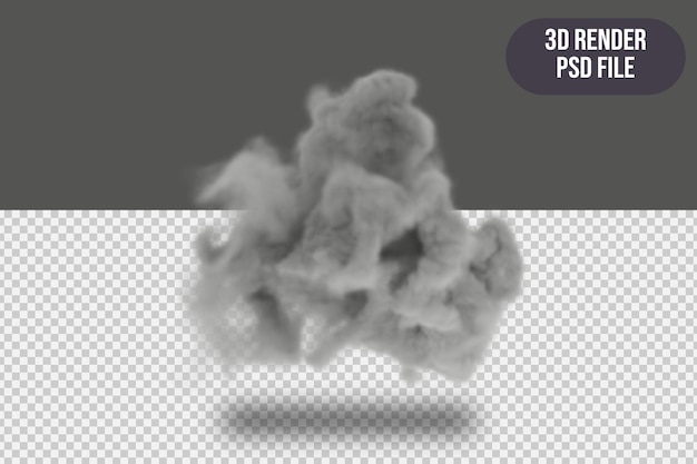 Nuvola fumosa realistica 3D isolata