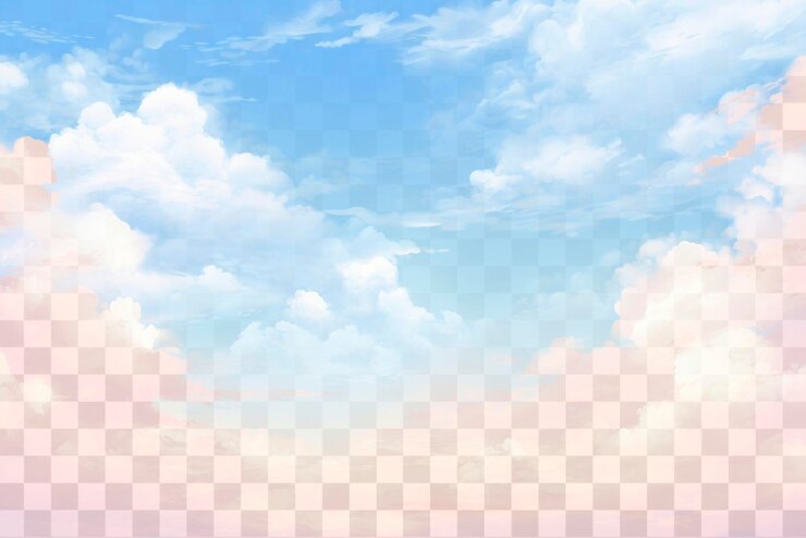 PSD nuvole di cielo sognante vibrante effetto sovrapposizione png sfondo trasparente
