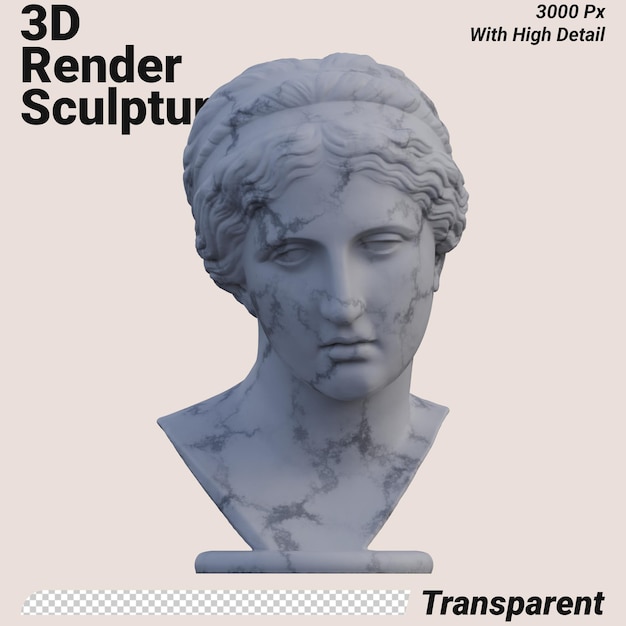 Nymphenstatue 3D rendert isoliert perfekt für Ihr Design