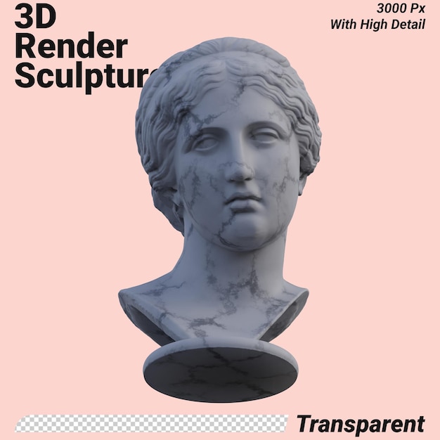 Nymphenstatue 3D rendert isoliert perfekt für Ihr Design