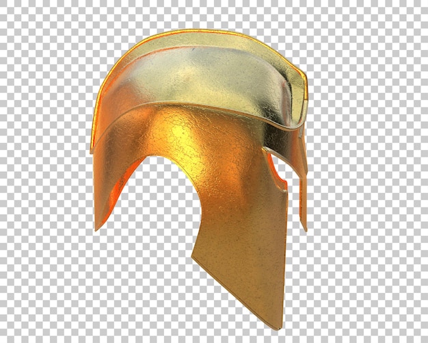 O capacete do guerreiro isolado no fundo ilustração de renderização 3d