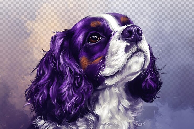 PSD o capricho do cavalier king charles spaniel em um cenário de fantasia