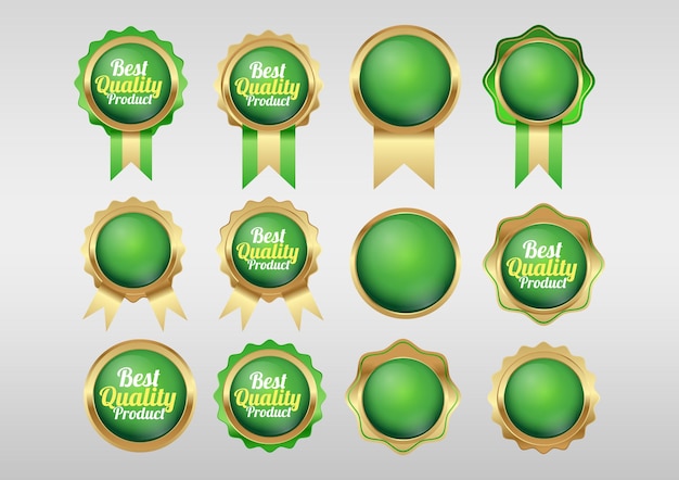O emblema de etiqueta de melhor qualidade do produto Green Gold combo set