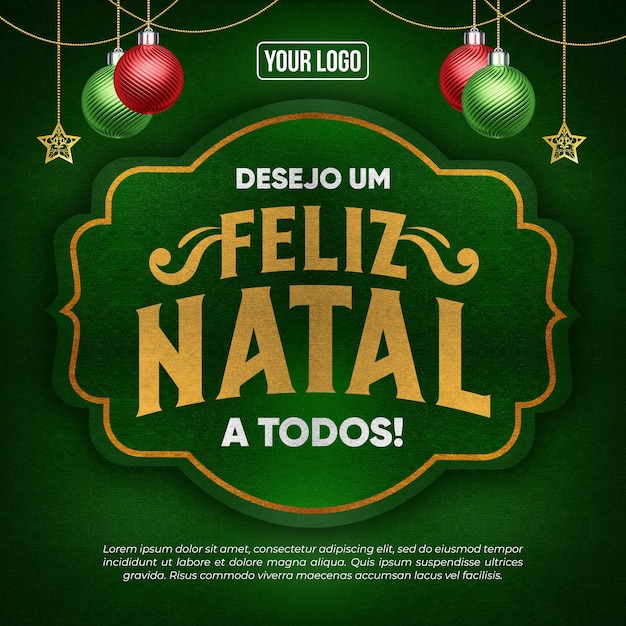 PSD o feed das redes sociais deseja a todos um feliz natal