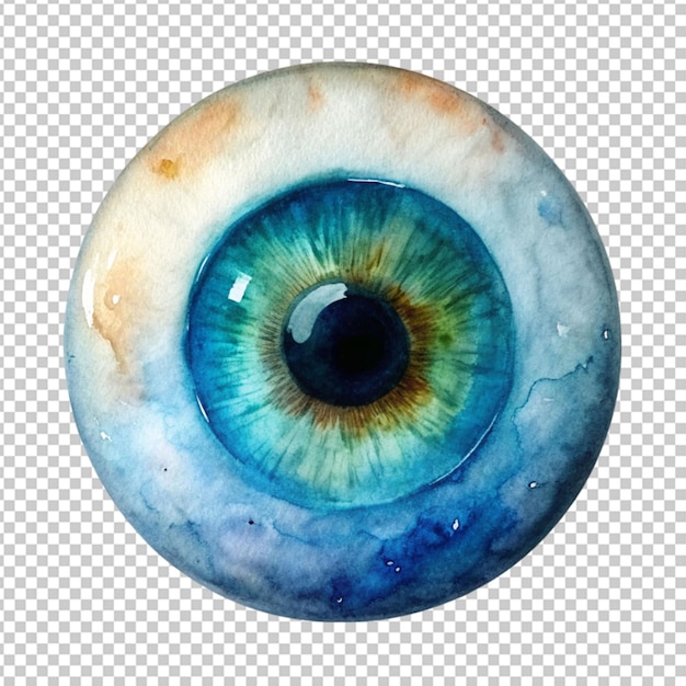 O globo ocular humano realista a retina está em primeiro plano