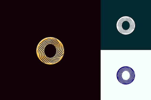 O con letra inicial Diseño de logotipo Estilo con O en forma de una naturaleza Colecciones vectoriales abstractas