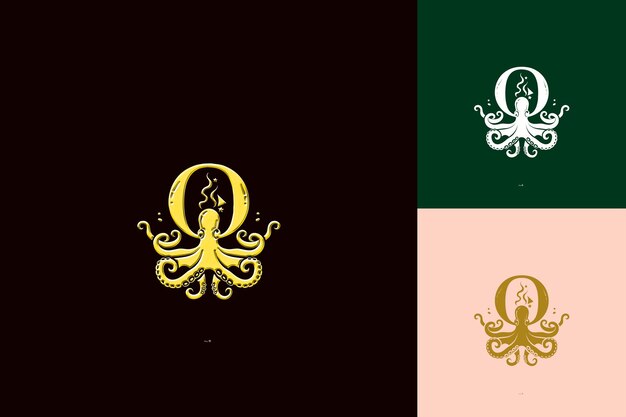 O con letra Océano Estilo de diseño del logotipo Con O en forma de naturaleza Colecciones vectoriales abstractas