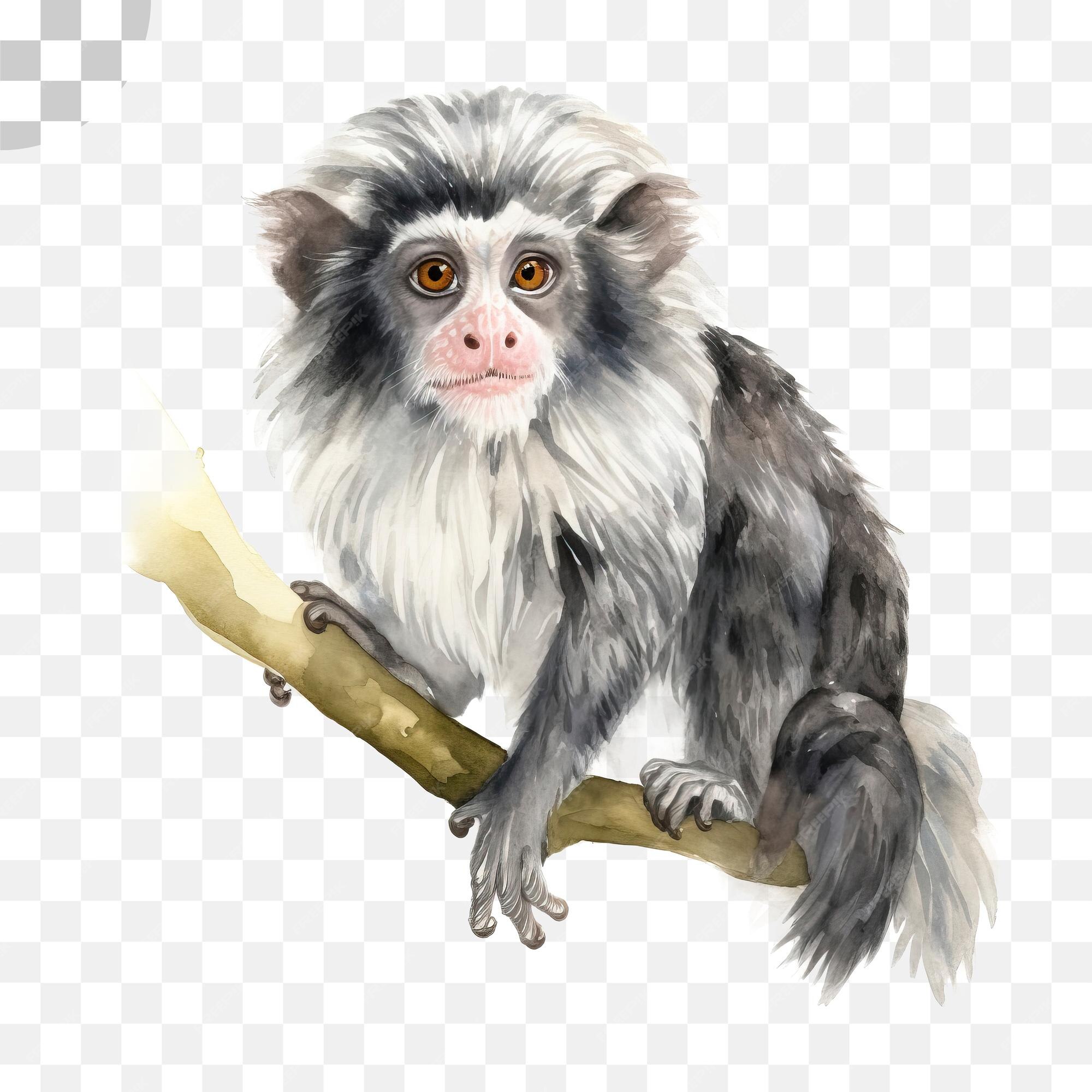 Desenho de filhote de macaco da selva de PNG Transparente