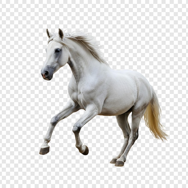 O Majestico Cavalo Branco em Galope