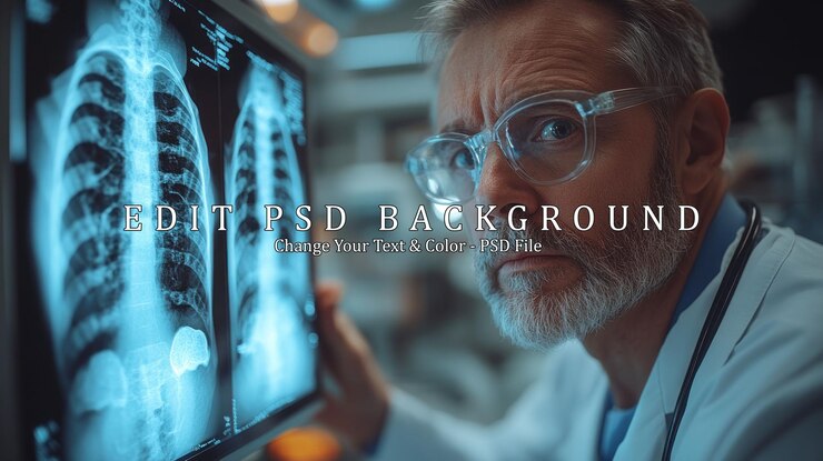 PSD o médico examinando os raios-x