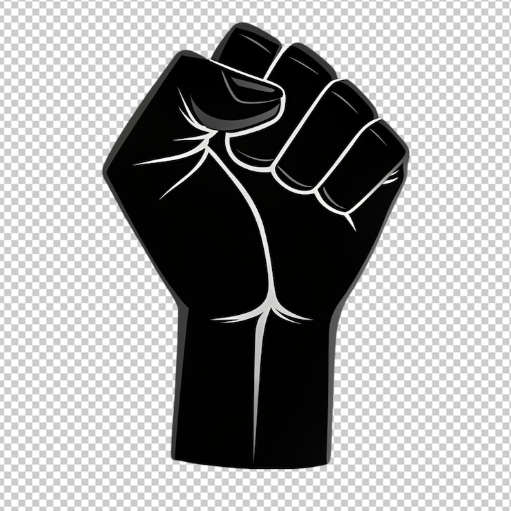 PSD o orgulho do poder negro em um fundo transparente.