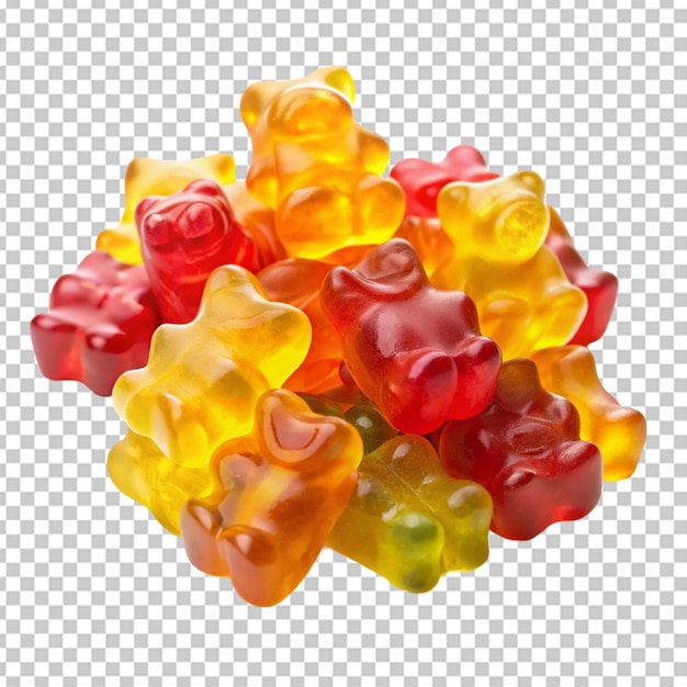 PSD o ouro de haribo tem um fundo transparente.