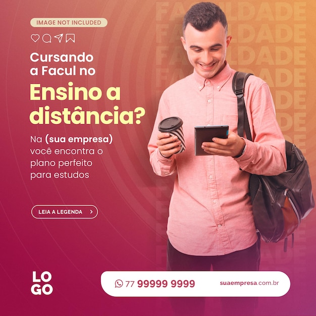 PSD o plano perfeito para estudos bandar larga mídia social