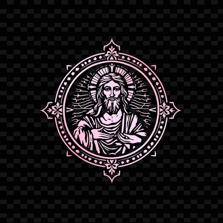 PSD o símbolo do deus de deus em um fundo preto