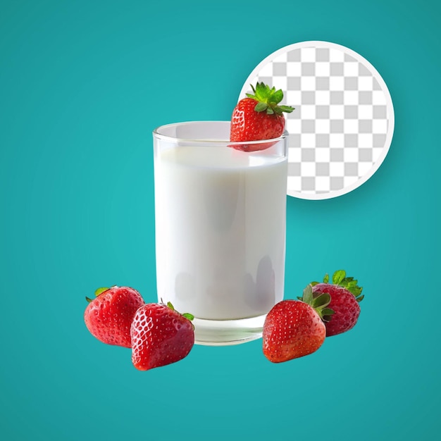 PSD o smoothie de frutas no copo está em fundo transparente.