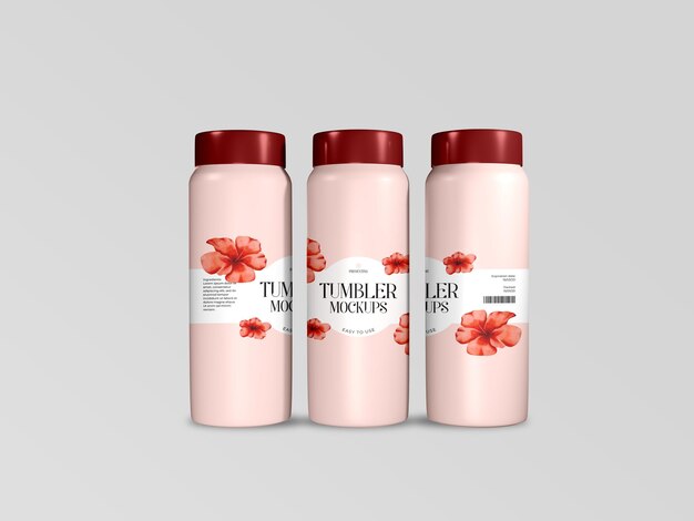 PSD o tumbler mockup é um design versátil e moderno