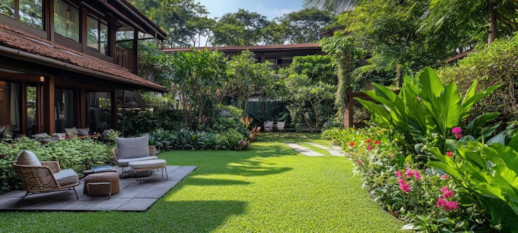 PSD l'oasis du jardin serein est une villa de luxe.
