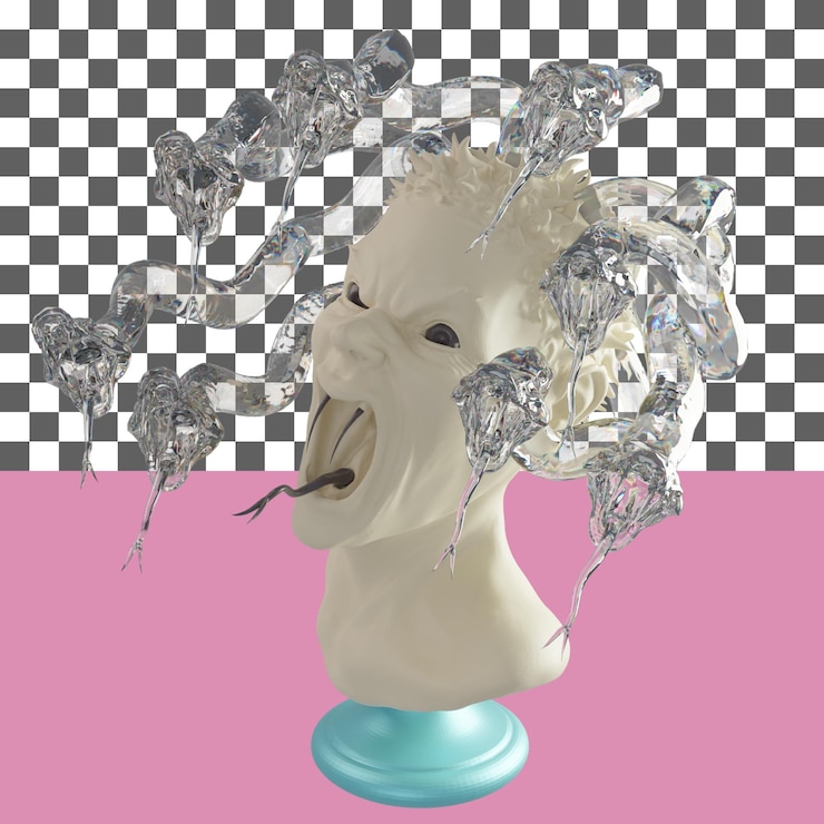 PSD objekt 3d renderování