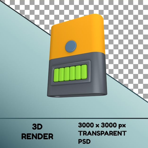 PSD objet de banque d'alimentation icône 3d