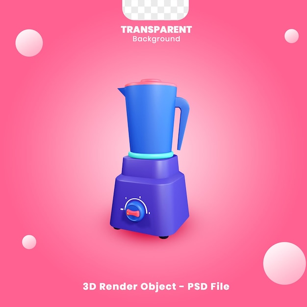 PSD objet blender 3d avec fond transparent psd premium