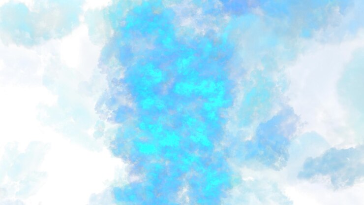 PSD un objet bleu et vert est affiché avec un fond bleu