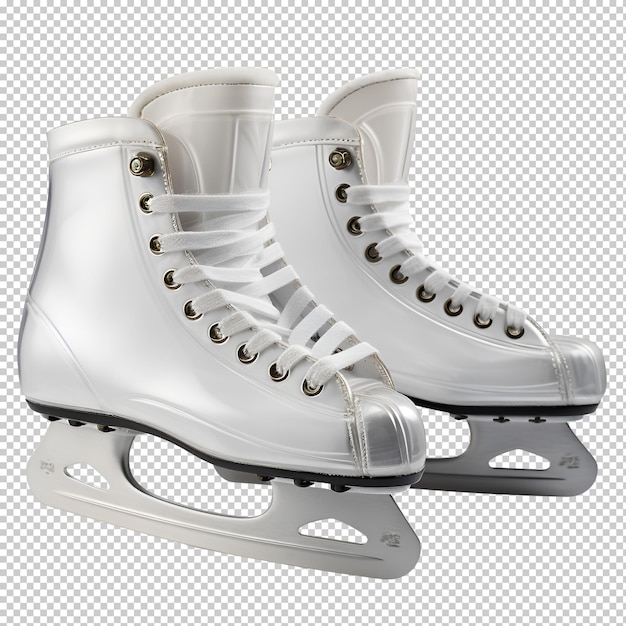PSD objet de bottes de patin à glace d'hiver sur fond transparent isolé