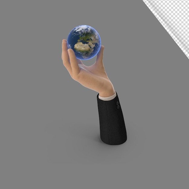 PSD objet d'environnement 3d avec fond transparent