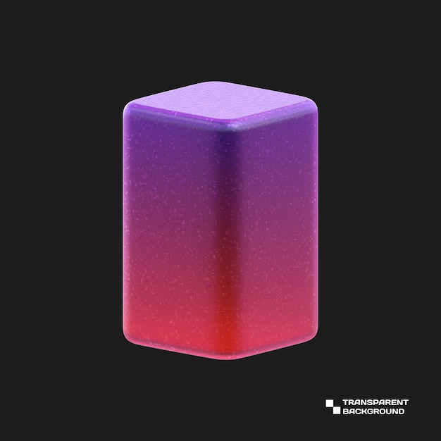 Objet Géométrique Abstrait Verre Dégradé Rendu 3d