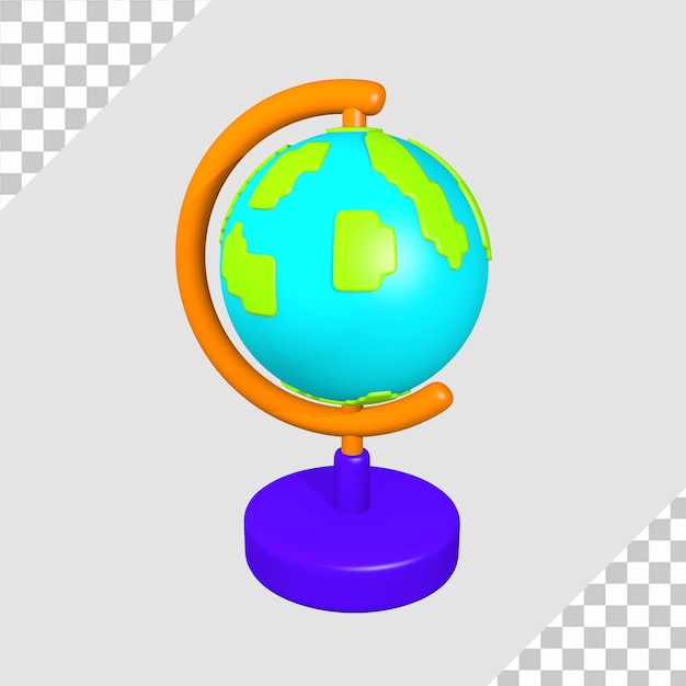 objet globe terrestre 3d simple