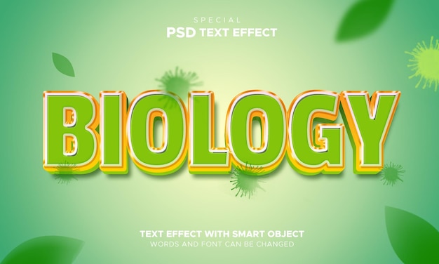 Objet intelligent Effet de texte Biologie