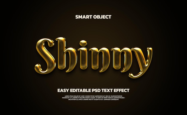 OBJET INTELLIGENT PSD DE LUXE EFFET DE TEXTE MODIFIABLE FACILE