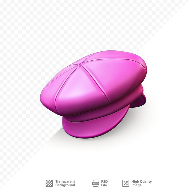 PSD un objet rond rose avec un couvercle rond dessus