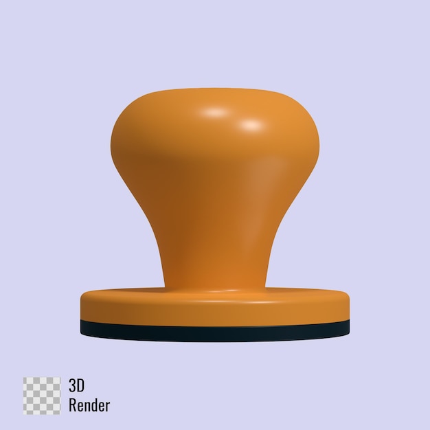 Objet De Timbre Rendu 3d